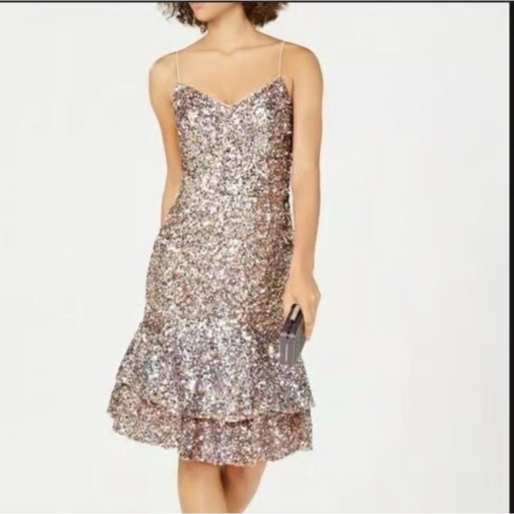 Adrianna Papell Sequin Formal Dress in Multicolor